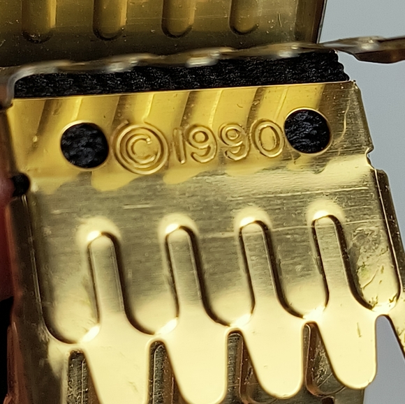 Statement Vintage 1990 Scalloped Fish Scale Stretch Belt Gold Tone Casual main image 9